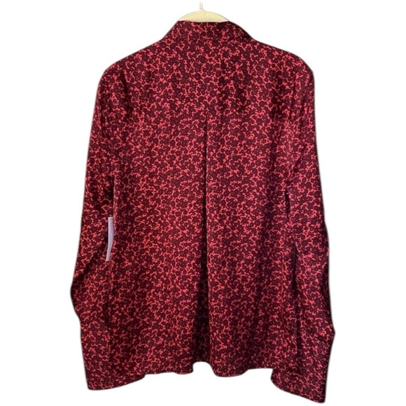 Equipment Huntley Floral Burgundy Red Long Sleeve Button Down Top Size S - Picture 4 of 11